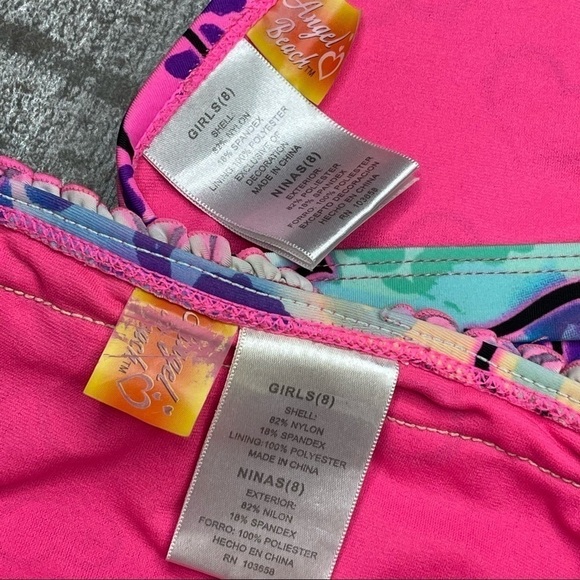 Angel Beach Heart Pattern Bikini Set size 8 - Picture 8 of 9